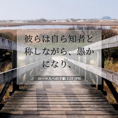 Picture 07 - ローマ人への手紙 1:22 JPN - 彼らは自ら知者と称しながら、愚か - Bible Verse Picture