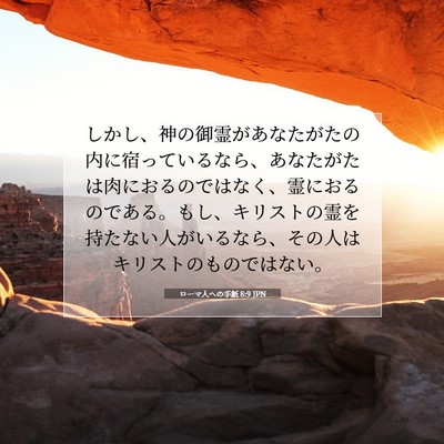 Picture 07 - ローマ人への手紙 8:9 JPN - しかし、神の御霊があなたがたの内 - Bible Verse Picture