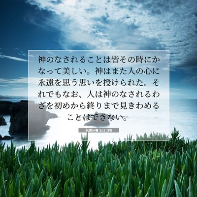 Picture 07 - 伝道の書 3:11 JPN - 神のなされることは皆その時にかな - Bible Verse Picture
