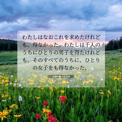 Picture 07 - 伝道の書 7:28 JPN - わたしはなおこれを求めたけれども - Bible Verse Picture