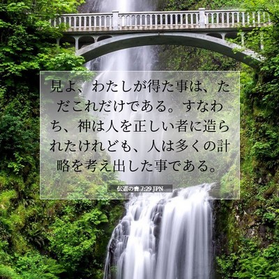 Picture 07 - 伝道の書 7:29 JPN - 見よ、わたしが得た事は、ただこれ - Bible Verse Picture