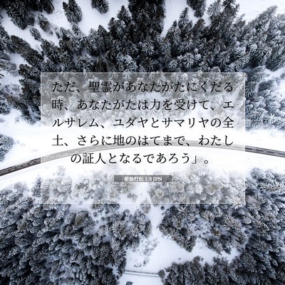 Picture 07 - 使徒行伝 1:8 JPN - ただ、聖霊があなたがたにくだる時 - Bible Verse Picture