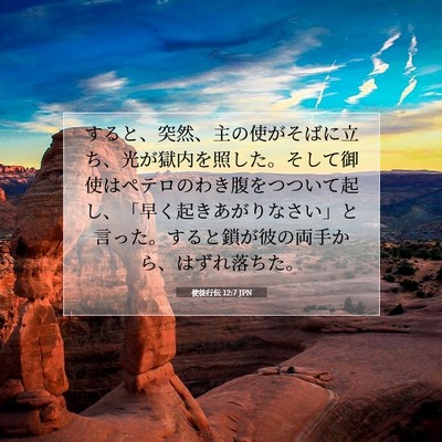 Picture 07 - 使徒行伝 12:7 JPN - すると、突然、主の使がそばに立ち - Bible Verse Picture