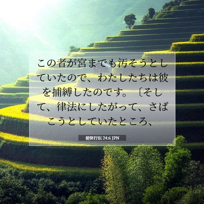 Picture 07 - 使徒行伝 24:6 JPN - この者が宮までも汚そうとしていた - Bible Verse Picture