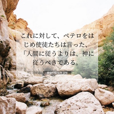 Picture 07 - 使徒行伝 5:29 JPN - これに対して、ペテロをはじめ使徒 - Bible Verse Picture