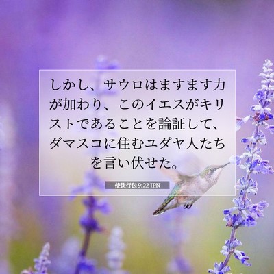 Picture 07 - 使徒行伝 9:22 JPN - しかし、サウロはますます力が加わ - Bible Verse Picture