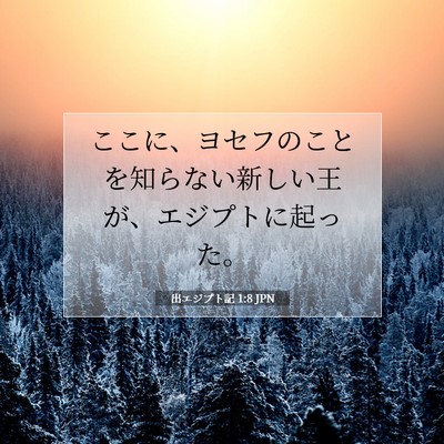 Picture 07 - 出エジプト記 1:8 JPN - ここに、ヨセフのことを知らない新 - Bible Verse Picture