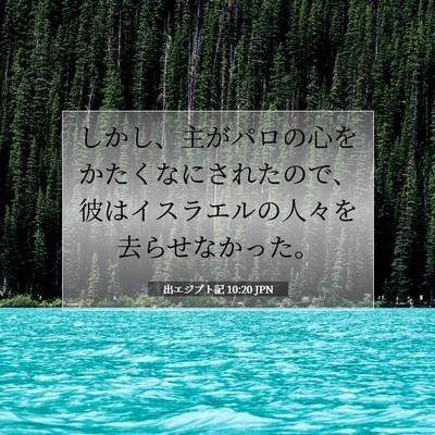 Picture 07 - 出エジプト記 10:20 JPN - しかし、主がパロの心をかたくなに - Bible Verse Picture