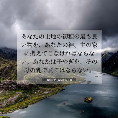 Picture 07 - 出エジプト記 23:19 JPN - あなたの土地の初穂の最も良い物を - Bible Verse Picture