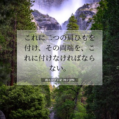 Picture 07 - 出エジプト記 28:7 JPN - これに二つの肩ひもを付け、その両 - Bible Verse Picture