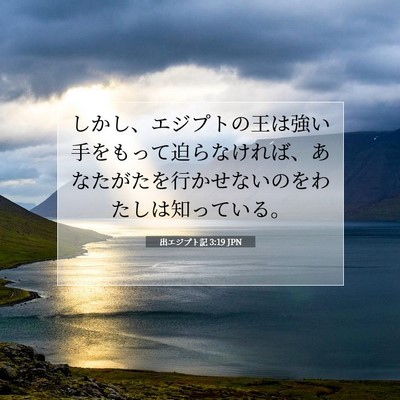 Picture 07 - 出エジプト記 3:19 JPN - しかし、エジプトの王は強い手をも - Bible Verse Picture