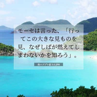 Picture 07 - 出エジプト記 3:3 JPN - モーセは言った、「行ってこの大き - Bible Verse Picture