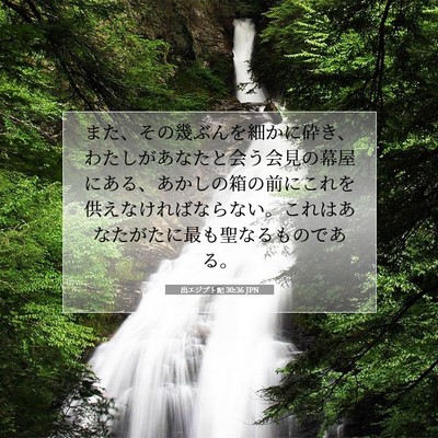 Picture 07 - 出エジプト記 30:36 JPN - また、その幾ぶんを細かに砕き、わ - Bible Verse Picture