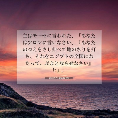 Picture 07 - 出エジプト記 8:16 JPN - 主はモーセに言われた、「あなたは - Bible Verse Picture
