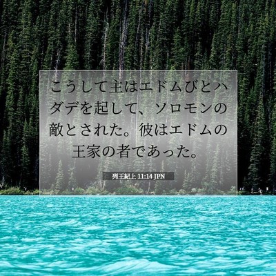 Picture 07 - 列王紀上 11:14 JPN - こうして主はエドムびとハダデを起 - Bible Verse Picture
