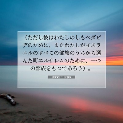 Picture 07 - 列王紀上 11:32 JPN - （ただし彼はわたしのしもべダビデ - Bible Verse Picture