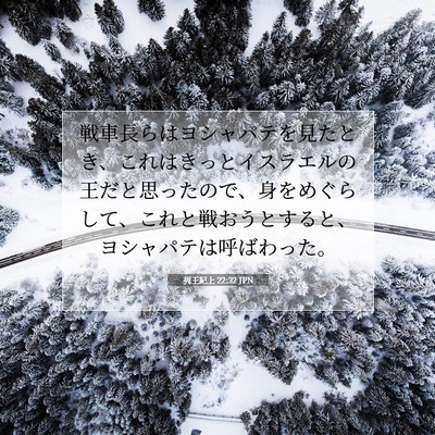 Picture 07 - 列王紀上 22:32 JPN - 戦車長らはヨシャパテを見たとき、 - Bible Verse Picture