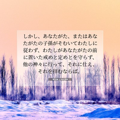 Picture 07 - 列王紀上 9:6 JPN - しかし、あなたがた、またはあなた - Bible Verse Picture