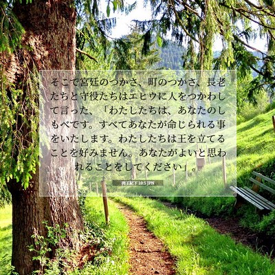 Picture 07 - 列王紀下 10:5 JPN - そこで宮廷のつかさ、町のつかさ、 - Bible Verse Picture