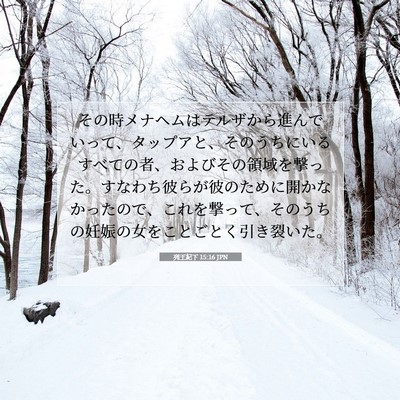 Picture 07 - 列王紀下 15:16 JPN - その時メナヘムはテルザから進んで - Bible Verse Picture