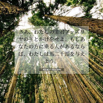 Picture 07 - 列王紀下 18:23 JPN - さあ、わたしの主君アッスリヤの王 - Bible Verse Picture