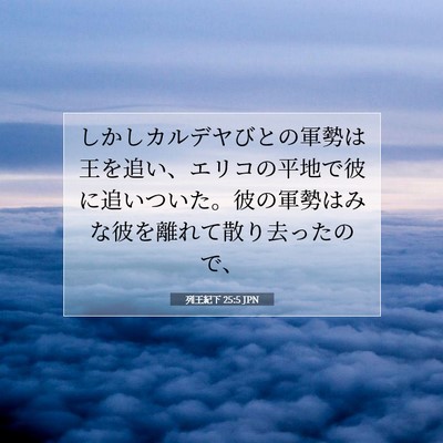 Picture 07 - 列王紀下 25:5 JPN - しかしカルデヤびとの軍勢は王を追 - Bible Verse Picture