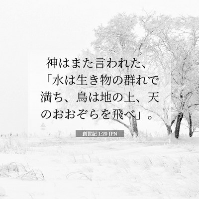 Picture 07 - 創世記 1:20 JPN - 神はまた言われた、「水は生き物の - Bible Verse Picture