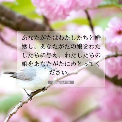 Picture 07 - 創世記 34:9 JPN - あなたがたはわたしたちと婚姻し、 - Bible Verse Picture