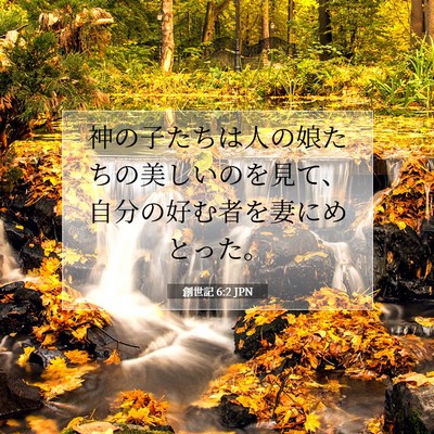 Picture 07 - 創世記 6:2 JPN - 神の子たちは人の娘たちの美しいの - Bible Verse Picture