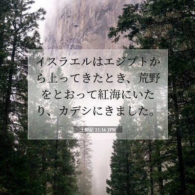 Picture 07 - 士師記 11:16 JPN - イスラエルはエジプトから上ってき - Bible Verse Picture