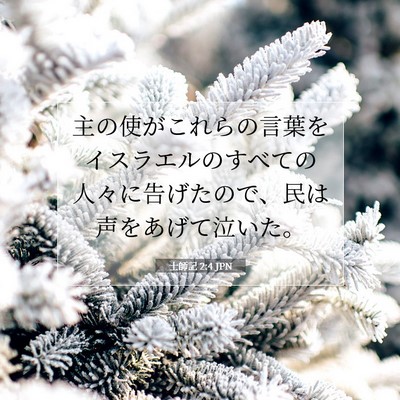 Picture 07 - 士師記 2:4 JPN - 主の使がこれらの言葉をイスラエル - Bible Verse Picture
