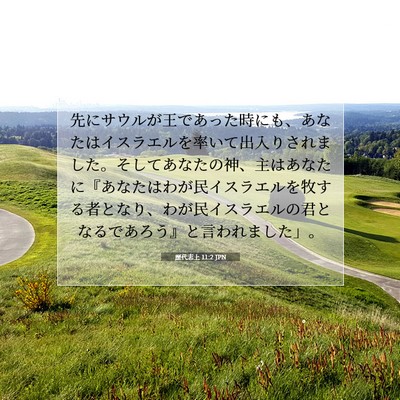 Picture 07 - 歴代志上 11:2 JPN - 先にサウルが王であった時にも、あ - Bible Verse Picture