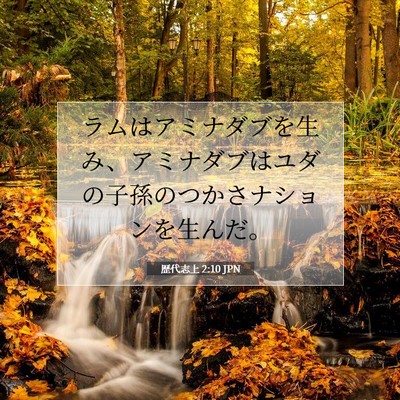 Picture 07 - 歴代志上 2:10 JPN - ラムはアミナダブを生み、アミナダ - Bible Verse Picture