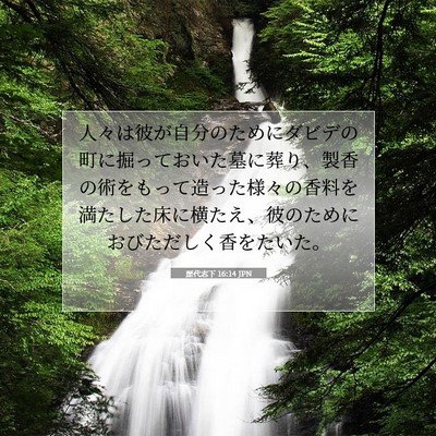 Picture 07 - 歴代志下 16:14 JPN - 人々は彼が自分のためにダビデの町 - Bible Verse Picture