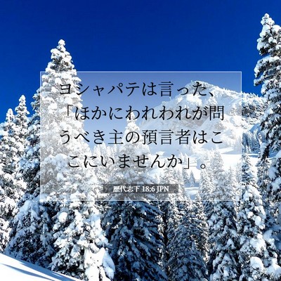 Picture 07 - 歴代志下 18:6 JPN - ヨシャパテは言った、「ほかにわれ - Bible Verse Picture