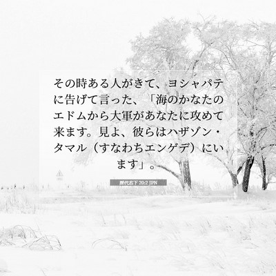 Picture 07 - 歴代志下 20:2 JPN - その時ある人がきて、ヨシャパテに - Bible Verse Picture