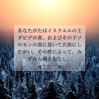 Picture 07 - 歴代志下 35:4 JPN - あなたがたはイスラエルの王ダビデ - Bible Verse Picture