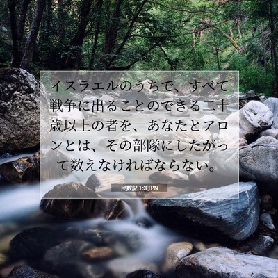 Picture 07 - 民数記 1:3 JPN - イスラエルのうちで、すべて戦争に - Bible Verse Picture