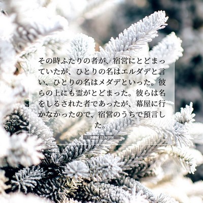 Picture 07 - 民数記 11:26 JPN - その時ふたりの者が、宿営にとどま - Bible Verse Picture
