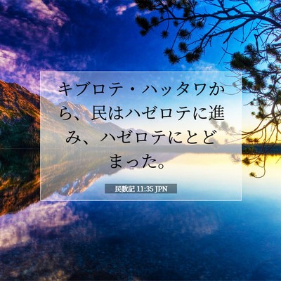 Picture 07 - 民数記 11:35 JPN - キブロテ・ハッタワから、民はハゼ - Bible Verse Picture
