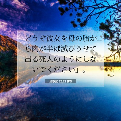 Picture 07 - 民数記 12:12 JPN - どうぞ彼女を母の胎から肉が半ば滅 - Bible Verse Picture