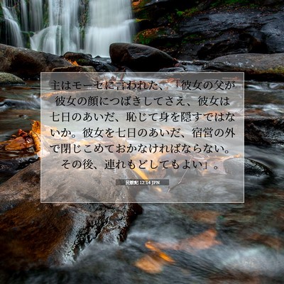 Picture 07 - 民数記 12:14 JPN - 主はモーセに言われた、「彼女の父 - Bible Verse Picture