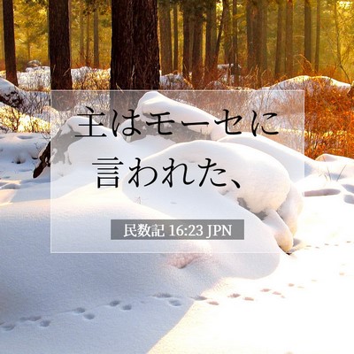 Picture 07 - 民数記 16:23 JPN - 主はモーセに言われた、 - Bible Verse Picture