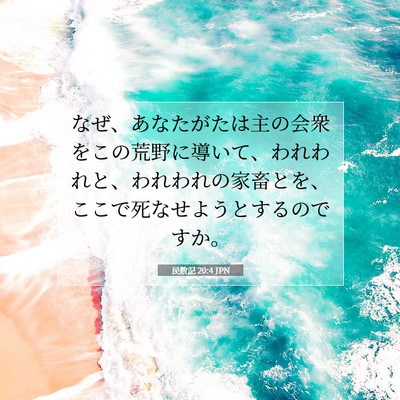 Picture 07 - 民数記 20:4 JPN - なぜ、あなたがたは主の会衆をこの - Bible Verse Picture