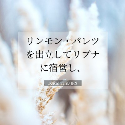 Picture 07 - 民数記 33:20 JPN - リンモン・パレツを出立してリブナ - Bible Verse Picture