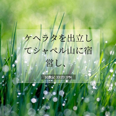 Picture 07 - 民数記 33:23 JPN - ケヘラタを出立してシャペル山に宿 - Bible Verse Picture