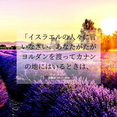 Picture 07 - 民数記 33:51 JPN - 「イスラエルの人々に言いなさい。 - Bible Verse Picture