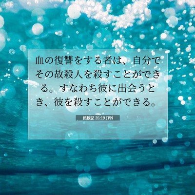 Picture 07 - 民数記 35:19 JPN - 血の復讐をする者は、自分でその故 - Bible Verse Picture