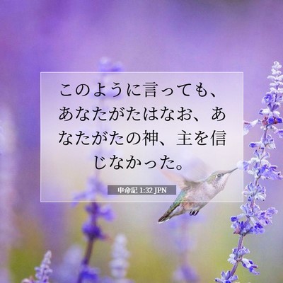 Picture 07 - 申命記 1:32 JPN - このように言っても、あなたがたは - Bible Verse Picture