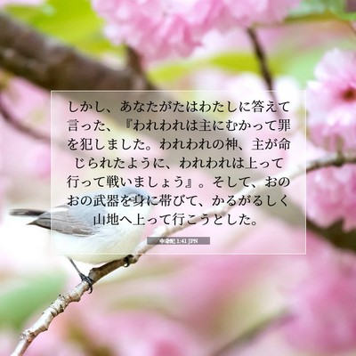 Picture 07 - 申命記 1:41 JPN - しかし、あなたがたはわたしに答え - Bible Verse Picture